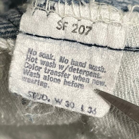 Vintage Levi's 917 Boot Cut Jeans Orange Tab SF 207 Made in the USA | 29" x 29" - Picture 14 of 16